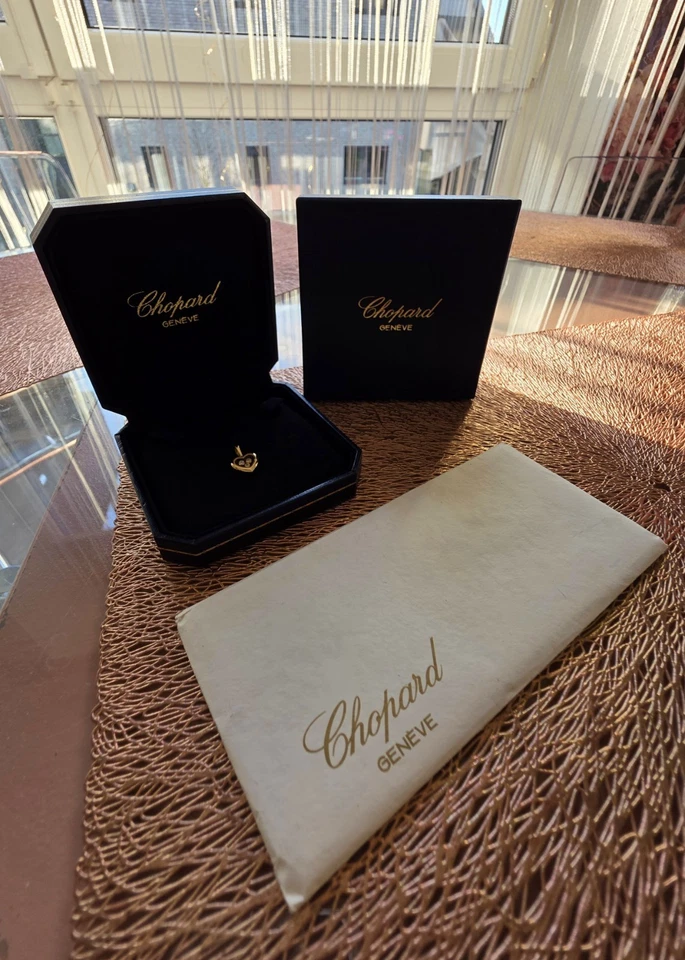 Chopard Happy Diamonds Herz Anhänger 18K Gelbgold 0,15ct mit Zertifikat & Box - Bild 2 von 4