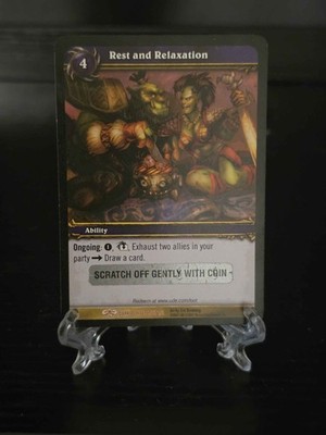 Blizzard Rest and Relaxation Dark Portal Loot Ability Card 1/3 2007 English Scr 