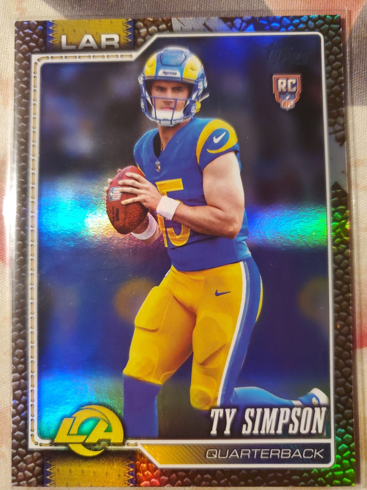 2026 Topps Flagship | Ty Simpson #302 | Football Leather | RC | L.A. Rams 🔥🔥