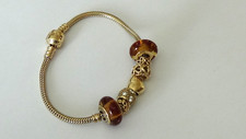 Pandora 14ct Gold Bracelet with Charms