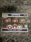 Funko Pop! Vinyl NFL Patriots Julian Edelman Tom Brady Rob Gronkowski 3-Pack