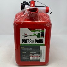Briggs Stratton Garage Boss Press N Pour 2-in-1 Metal Fuel Can, Red - 1.5 Gal