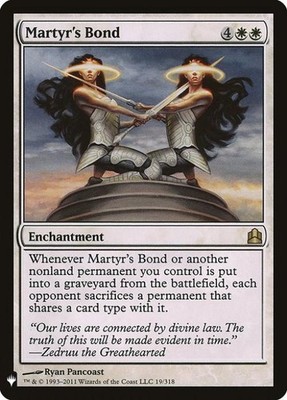 Martyr's Bond - Light Play MTG Mystery Booster