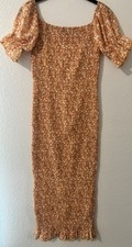 Women’s Size Small SHEIN Orange Floral Maxi Dress