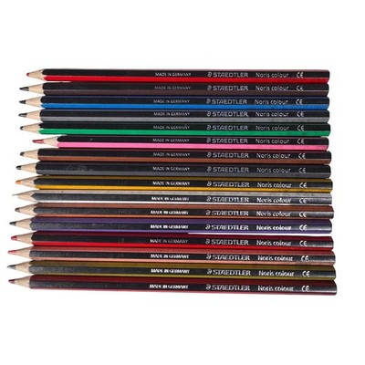Staedtler Noris Colour 18 Piece Colored Pencil Set with Eraser and Travel Case