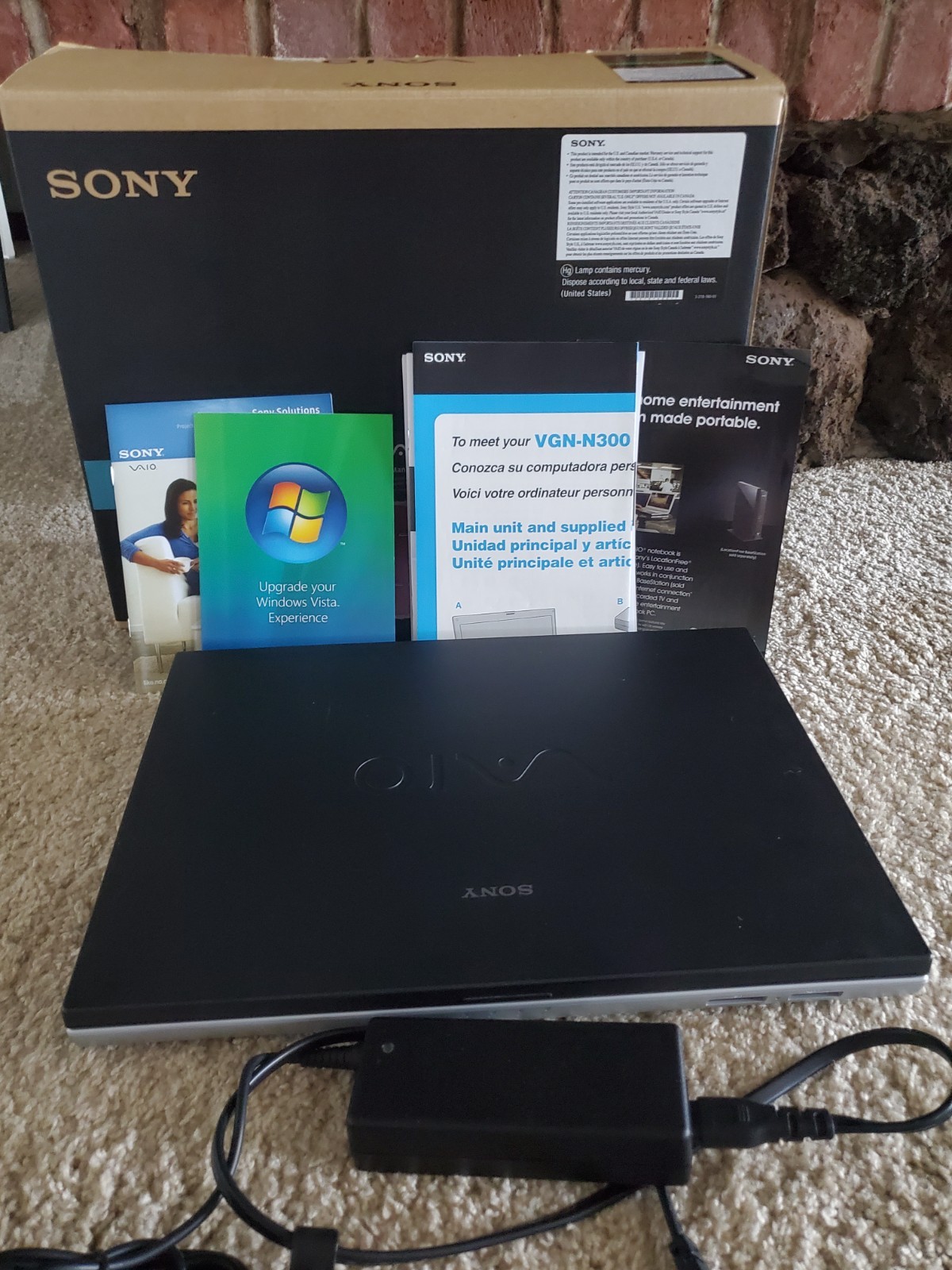 Sony VAIO laptop Model #PCG-7Y2L | Windows VISTA Screen-15.4
