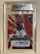 2022 Leaf Flash  Ja’Corey Brooks Metalized Sparkles Red Pre-Production Proof 1/1