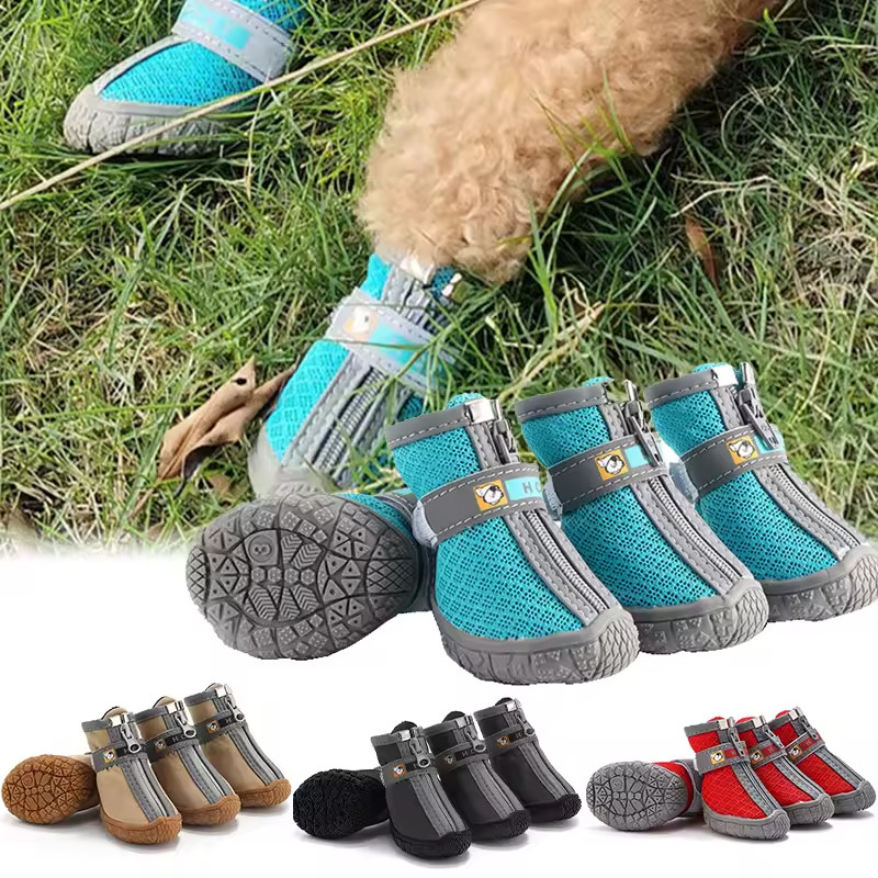 Bottines pour chien avec semelle antidérapante et tissu respirant pour la marche