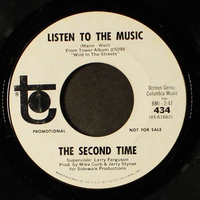SECOND TIME: listen to the music / same TOWER 7'' Single 45 RPM