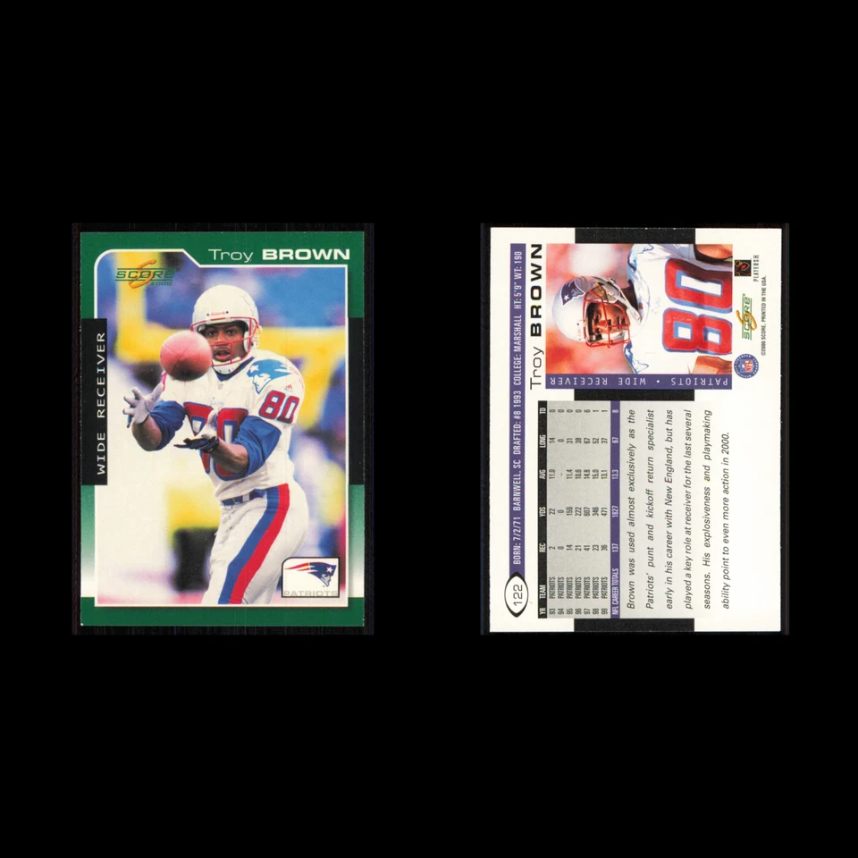 Troy Brown #122 2000 Score New England Patriots Football Card NFL NM - Image 3 of 3
