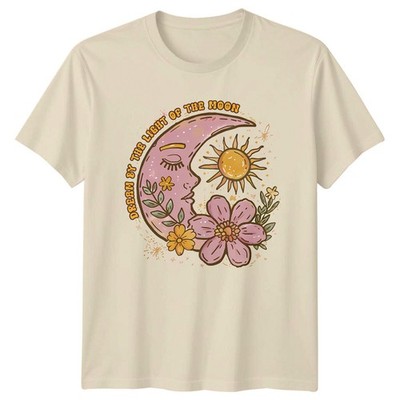 Dream By The Light Of The Moon T-Shirt Hippie Mond Sonne Natur