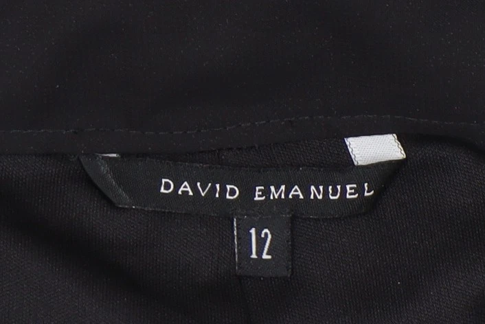 David Emanuel Women's Black Culottes Size 12 - Image 3 of 4