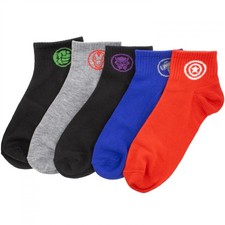 Avengers Icons 5-Pair Pack of Quarter Socks Multi-Color
