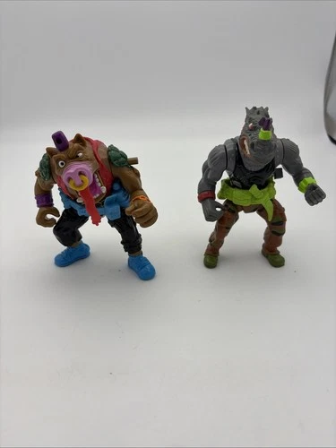 TMNT Bebop & Rocksteady Wacky Action 1992 Playmates Vintage Figure