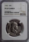 1963 Franklin NGC PF 67 Cameo, Highly reflective with no milk spots or corrosion