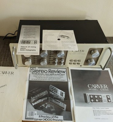 Carver C-4000 High Fidelity Control Console  Very Early Model Pat Pend EXTRAS 