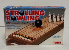 Strolling Bowling Vintage 1991 TOMY Wind-Up Toy Game TESTED Complete in Box 