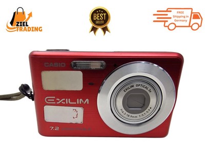 Casio EXILIM ZOOM EX-Z77 7.2MP Digitalkamera Rot 3x Optischer Zoom Slim