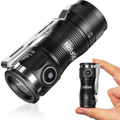 sofirn SC13A Rechargeable Mini Flashlight, Bright Flashlight 1300 Black 