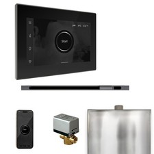 Mr Steam XButler Steam Ctrl-Pkg w/iSteamX Ctrl-Linear Steamhead-Blk SatinSteel