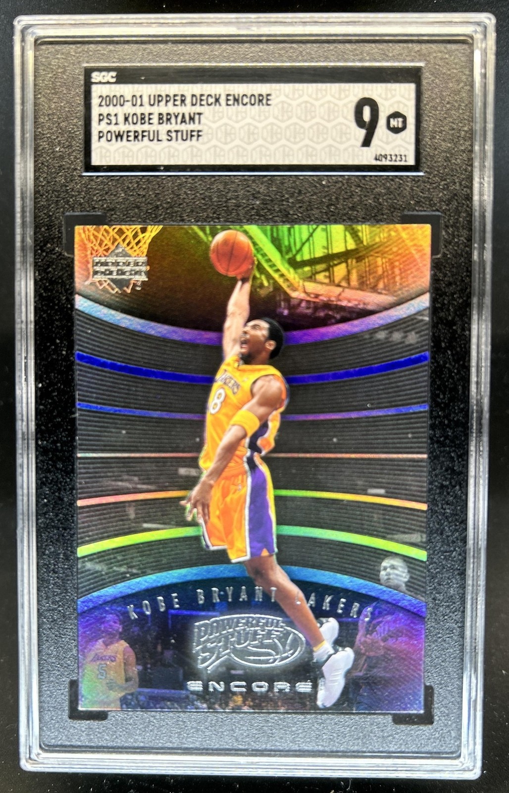 2000-01 Upper Deck Encore Kobe Bryant Powerful Stuff #PS1 Lakers PSA 9