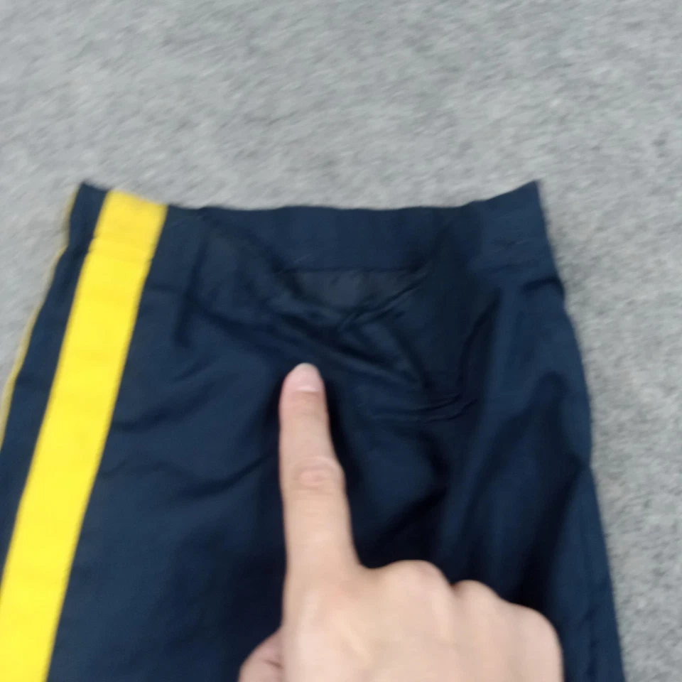 Pantalones deportivos Adidas para hombre medianos azul marino amarillo a rayas entrenamiento de fútbol Foto 4 de 4