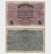 Romania - 1917 - 5 Lei -  VG   #CO8719