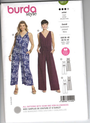 5817 BURDA Style - JUMPSUIT - Sz 10/12/14/16/18/20/22