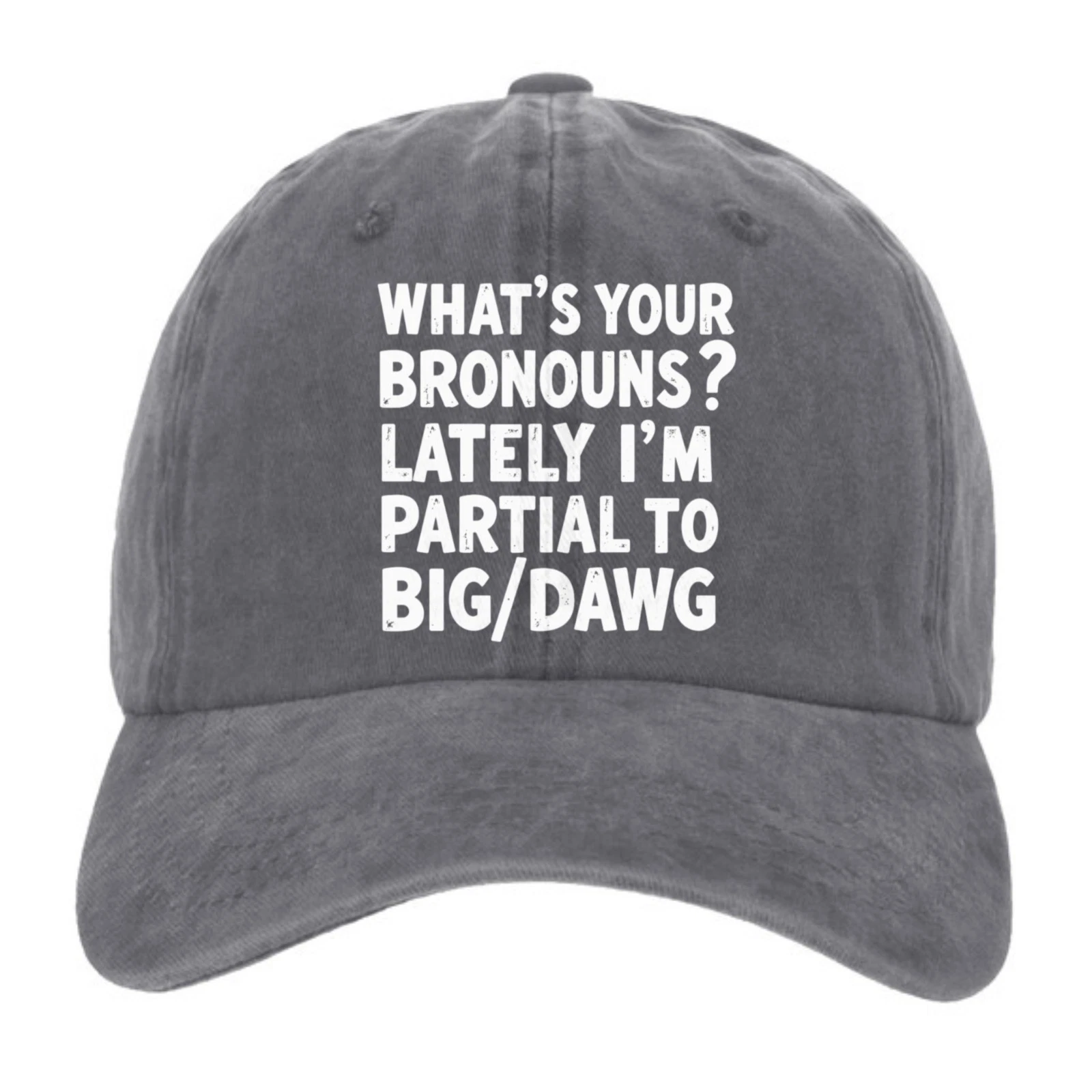Funny Bronouns Graphic Dad Hat – Big/Dawg Adjustable Cap Hat Baseball Cap