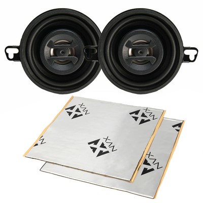 Hifonics ZS35CX 25W RMS 3.5  Coaxial Speaker w/ Sound Damping