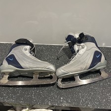 Nike Flexposite Ice Skating/Hockey Skates Size 5 Grey/Blue Good Con Unisex