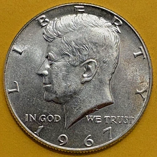 1967 Kennedy Half Dollar - 40% Silver $.50 Uncirculated - Free Shipping