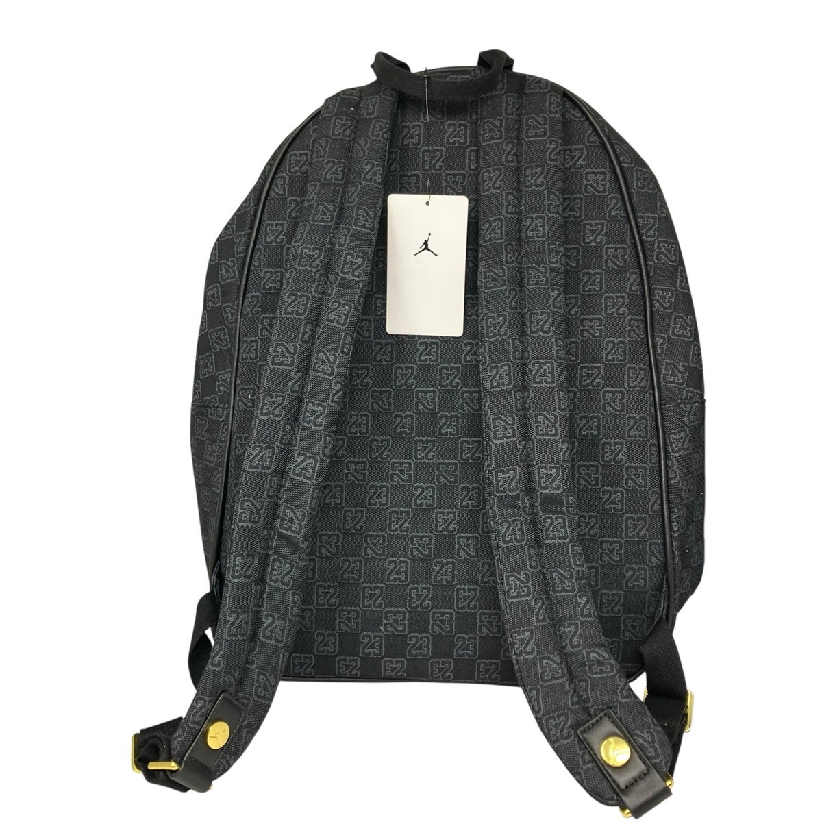Jordan Monogram Womens Backpack Black 25L Gold Zip Logo  display picture 1