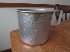 Vintage 2 Cup  Aluminum Measuring Cup