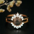 2Ct Lab Created Diamond Enhancer Wrap Guard Engagement Ring 14K Yellow Gold Over