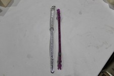Rhinestone Silver Designer Dog Collar Metallic with purple collar