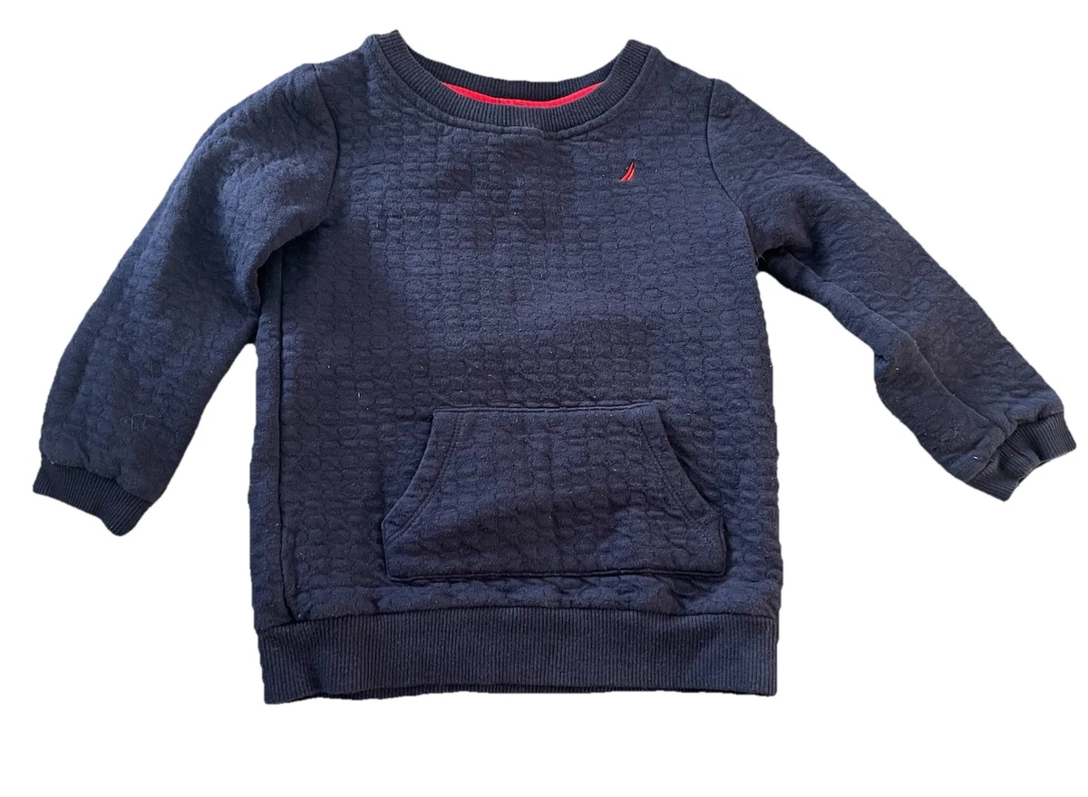 Sudadera Con Capucha Nautica Para Niños - Forro Polar, Manga Larga, Bolsillos Canguro, Puños Acanalados