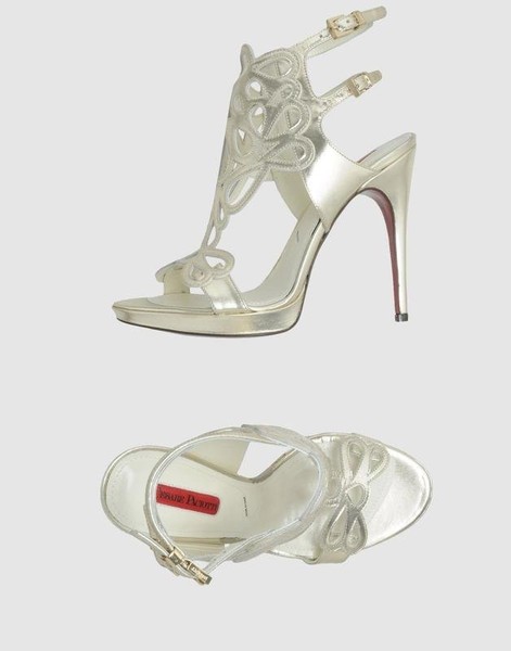 Women Cesare Paciotti Heels Gold Leather 37