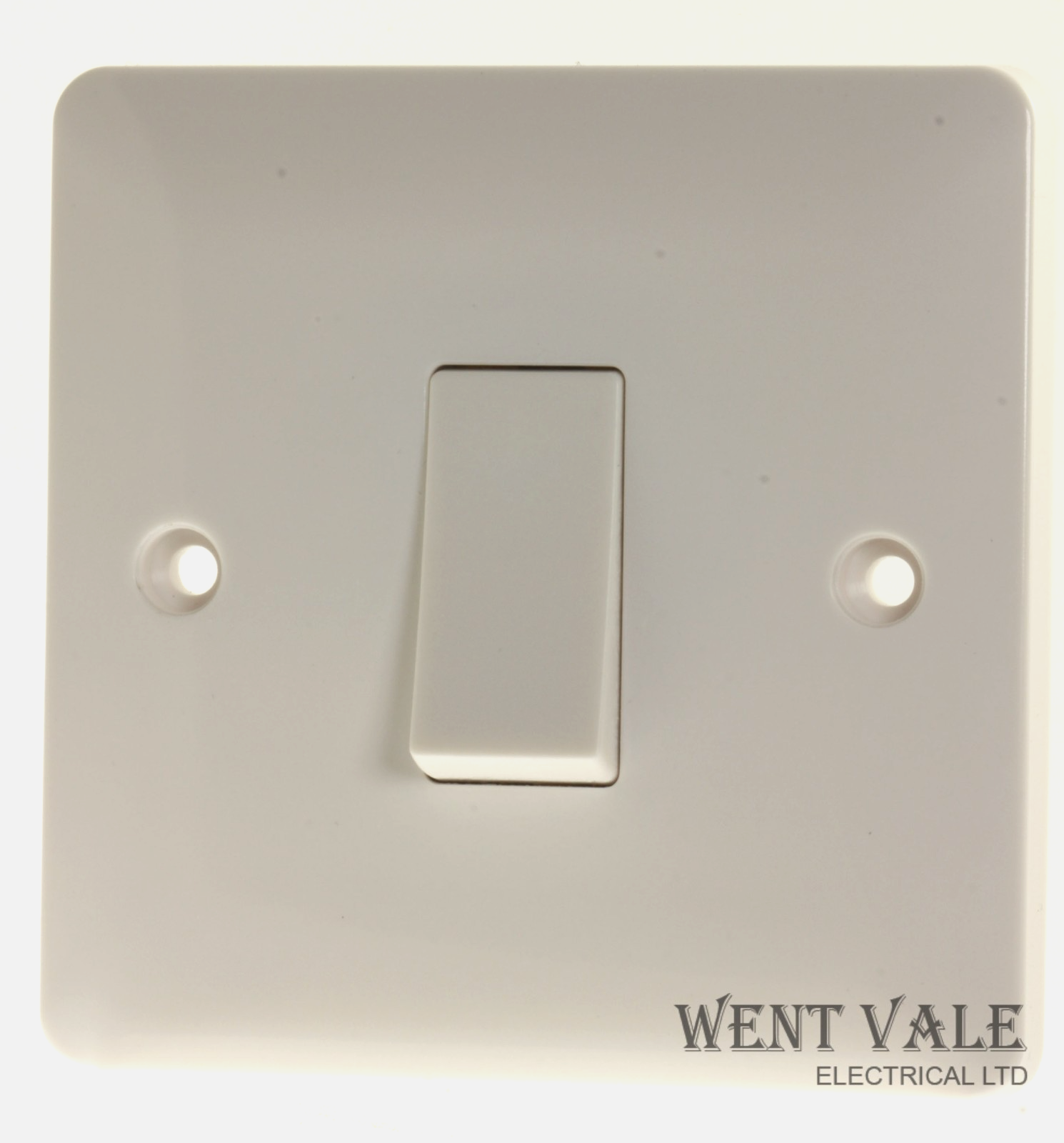 MK Base - MB4861W1WHI - 10a 1 Gang 1 Way Small Rocker Plate Switch