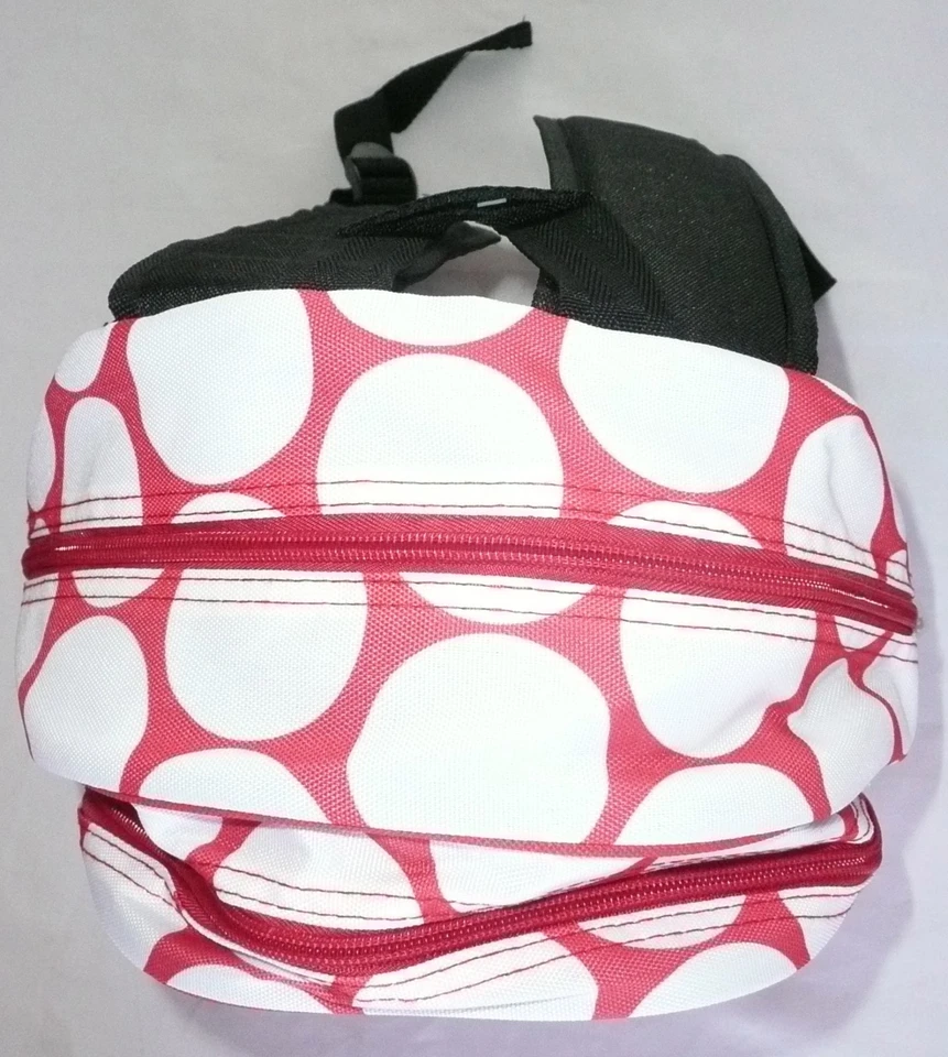 Wildkin Backpack Dark Coral (Red) with Large White Polka Dots NEW  — 第 3/3 张图片