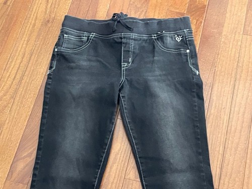 Justice Girls Black Simply Low Jeggings Size 14.5 14 1/2 Great condition - Picture 5 of 6
