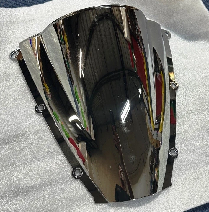 HONDA CBR 600RR Repuesto CROMO Doble Burbuja Parabrisas, 2003-2004 Foto 2 de 3