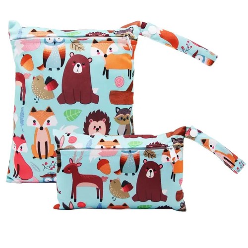 2pc Wet Bag / Nappy sack / swimwear bag, 2 sizes of toiletry bag various designs - Picture 11 of 45