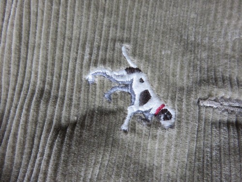 LL Bean Green Corduroy Barn Chore Coat Jkt W Hunting Dogs Sz M-RARE! EXC COND! - Picture 5 of 21