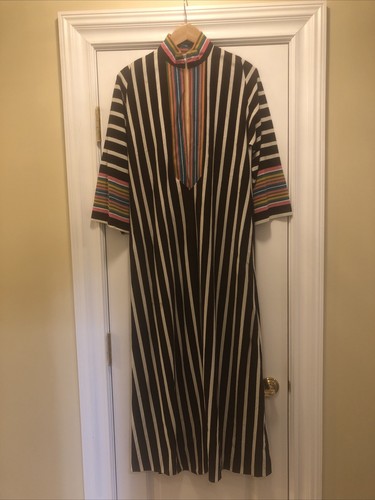 Loungees Vintage 60s Robe Nightgown Housecoat Zip 