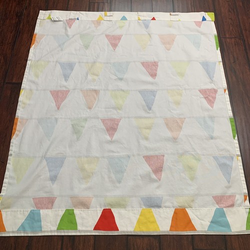 Ikea Vitaminer Vimpel Curtain Panel 46"X 53" Multicolor Pennants Altered Hem - Picture 10 of 10