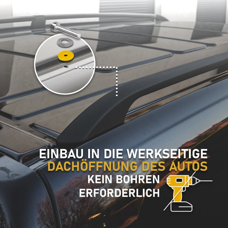 BARANDILLA DE TECHO LARGA DIVIDIDA PARA OPEL COMBO 2011-2018 LARGA DISTANCIA ENTRE EJES PORTAEQUIPAJES Foto 3 de 4