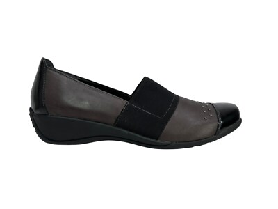 Remonte Womens Luxor Gray/Black Slip On Shoes R9821-40