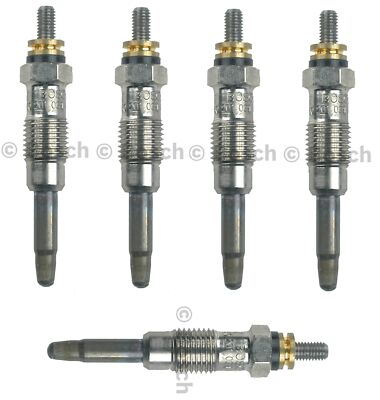 Bosch Set of 5 Diesel Glow Plugs For Mercedes Benz W116 W123 W126 3.0L L5