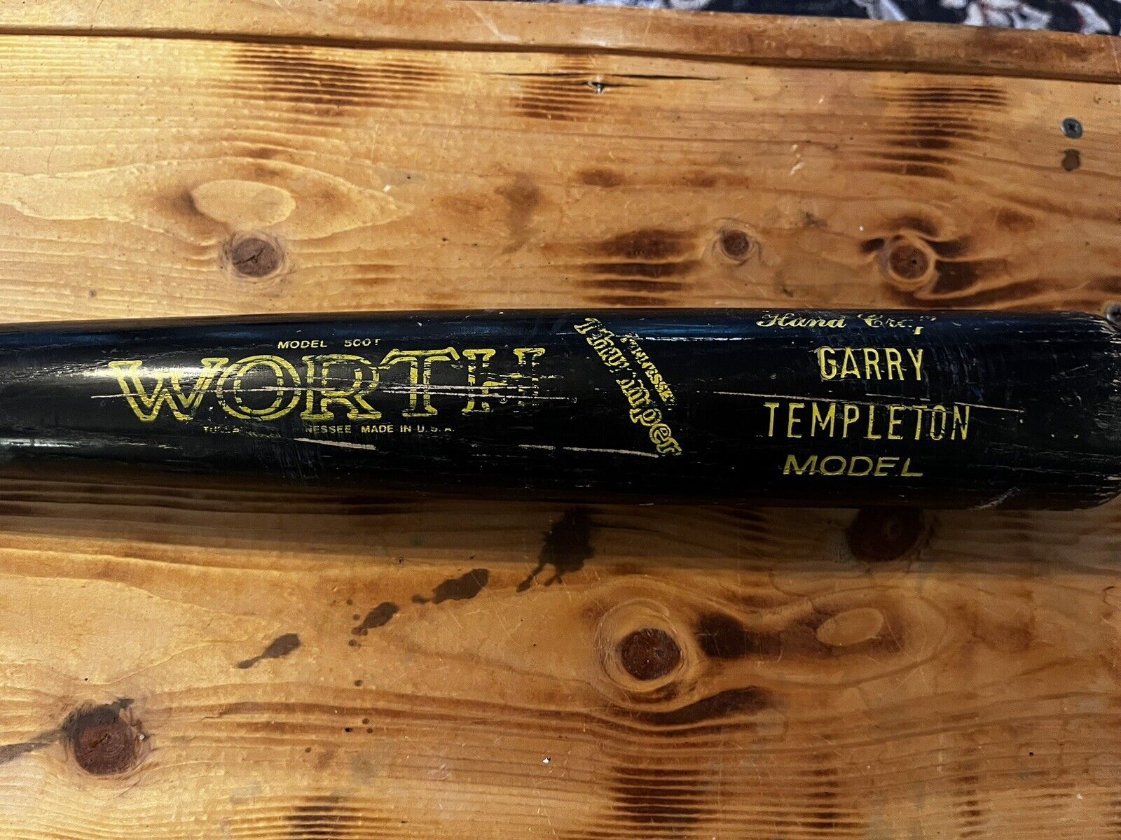 Gary Templeton Model Worth Tennessee Thumper Baseball Bat 